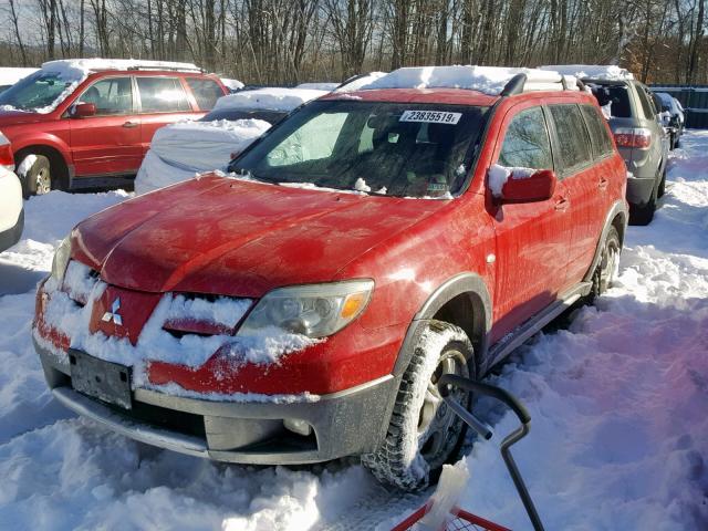 JA4LX41F65U002686 - 2005 MITSUBISHI OUTLANDER RED photo 2