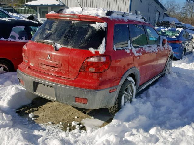 JA4LX41F65U002686 - 2005 MITSUBISHI OUTLANDER RED photo 4