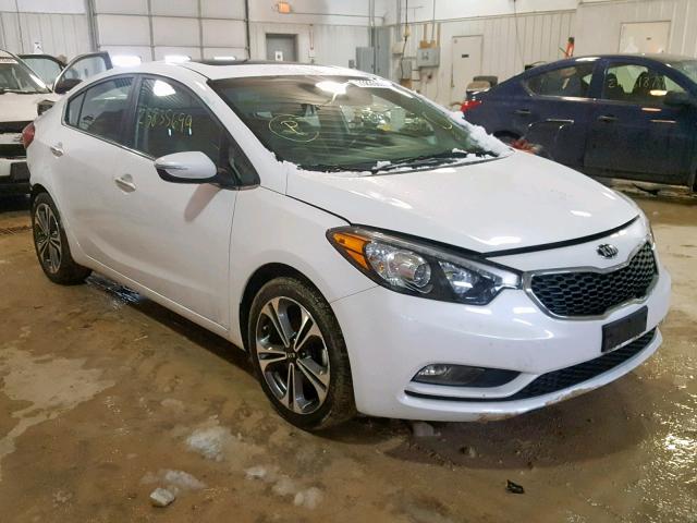 KNAFZ4A81E5180804 - 2014 KIA FORTE EX WHITE photo 1