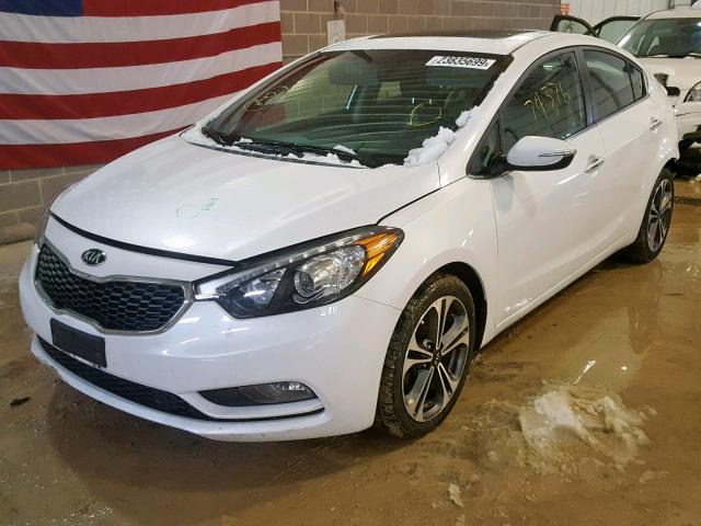 KNAFZ4A81E5180804 - 2014 KIA FORTE EX WHITE photo 2