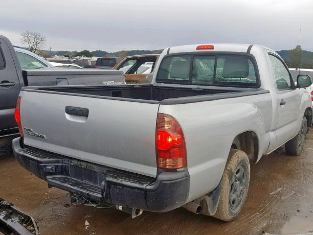 5TFNX4CN1CX011357 - 2012 TOYOTA TACOMA SILVER photo 4