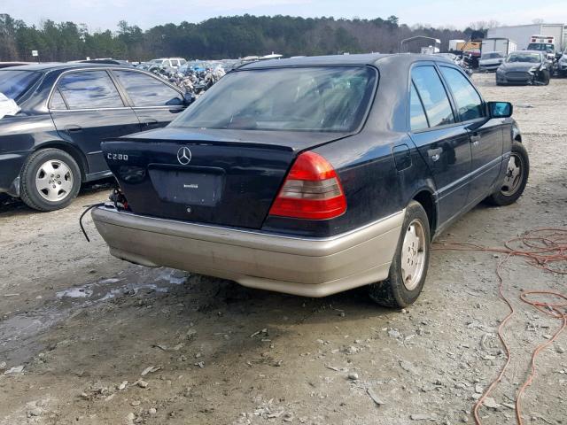 WDBHA28E4TF470379 - 1996 MERCEDES-BENZ C 280 BLACK photo 4