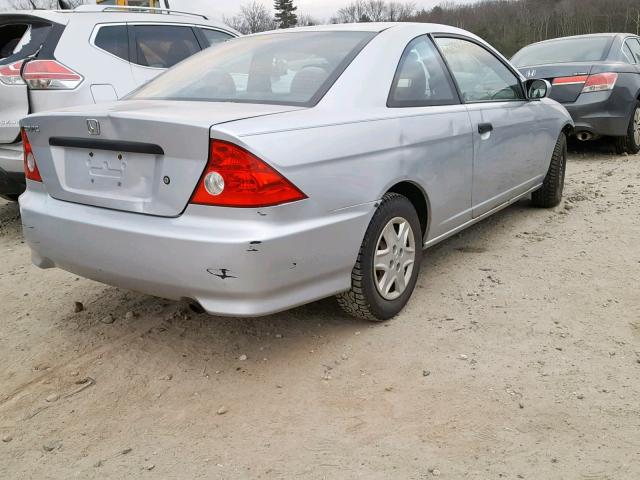 1HGEM221X4L070350 - 2004 HONDA CIVIC DX V GRAY photo 4