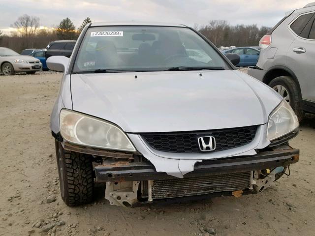 1HGEM221X4L070350 - 2004 HONDA CIVIC DX V GRAY photo 9