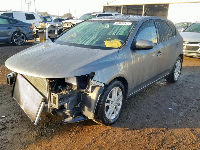 KNAFU5A27B5386883 - 2011 KIA FORTE EX GRAY photo 2