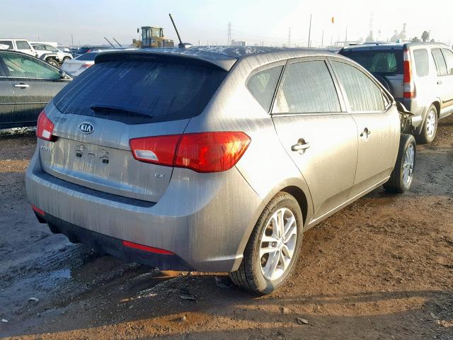 KNAFU5A27B5386883 - 2011 KIA FORTE EX GRAY photo 4