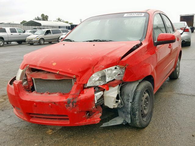 KL1TD5DE8AB129301 - 2010 CHEVROLET AVEO LS RED photo 2