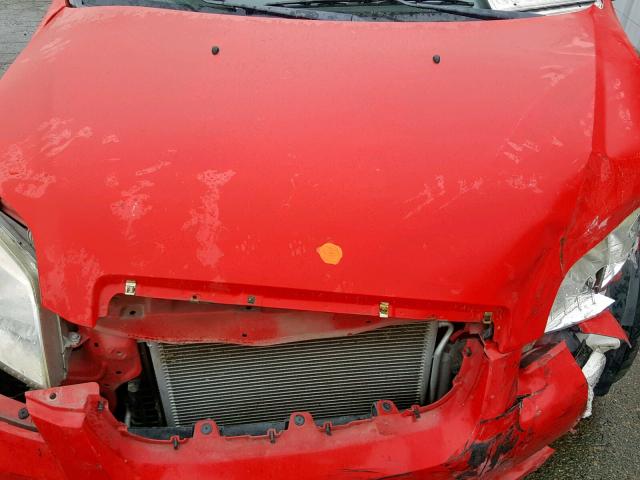 KL1TD5DE8AB129301 - 2010 CHEVROLET AVEO LS RED photo 7