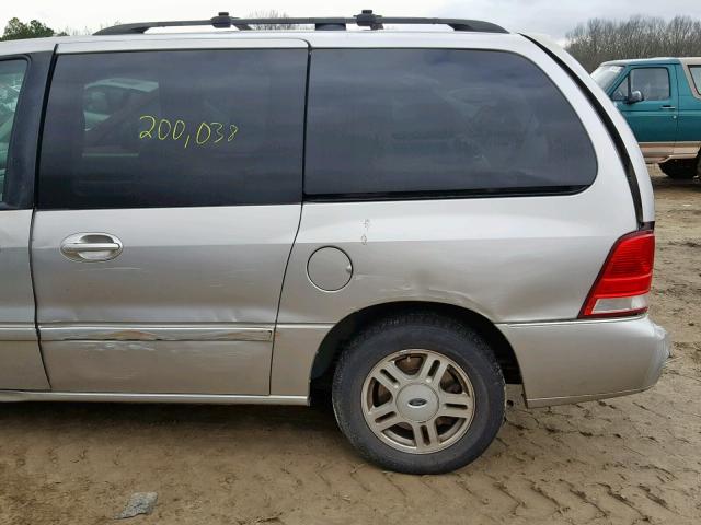 2FMZA52285BA84649 - 2005 FORD FREESTAR S SILVER photo 9