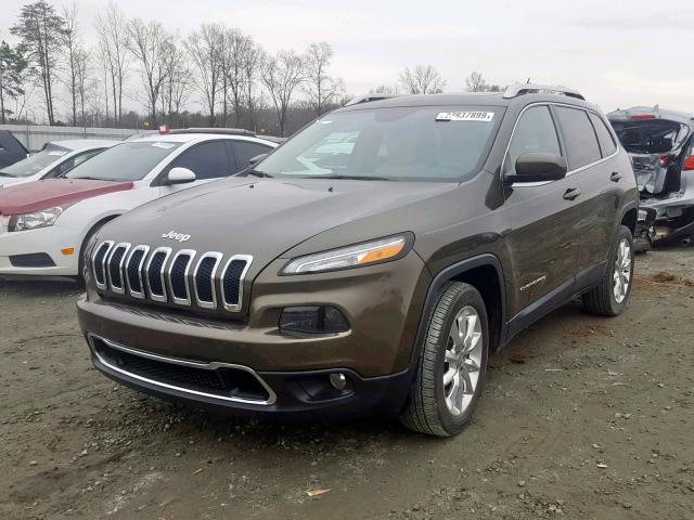 1C4PJLDB6FW517821 - 2015 JEEP CHEROKEE L GREEN photo 2