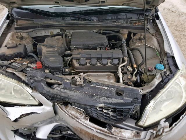 1HGEM22195L011484 - 2005 HONDA CIVIC DX V SILVER photo 7