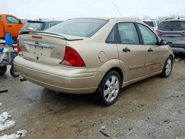 1FAFP38302W288484 - 2002 FORD FOCUS ZTS GOLD photo 4
