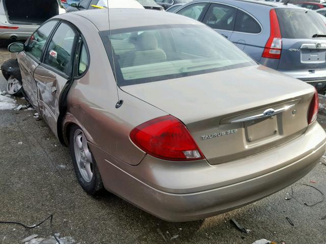 1FAFP55213A172636 - 2003 FORD TAURUS SES BEIGE photo 3