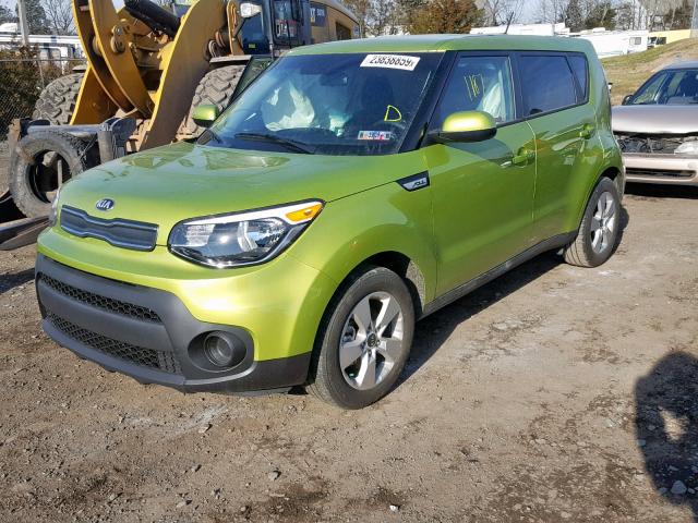 KNDJN2A22K7914908 - 2019 KIA SOUL GREEN photo 2