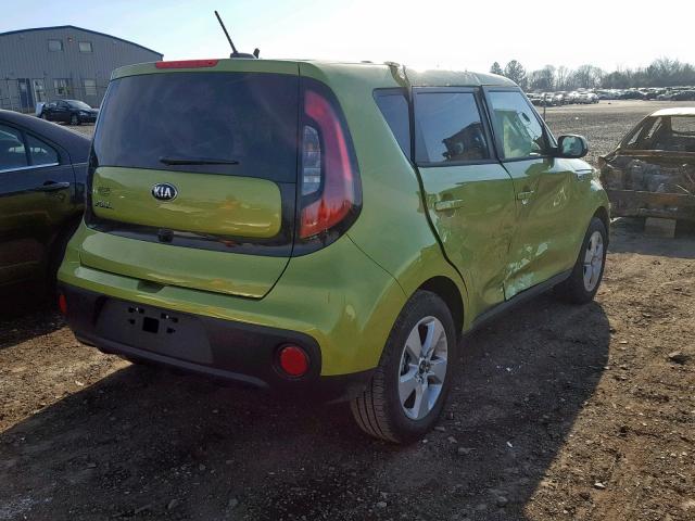 KNDJN2A22K7914908 - 2019 KIA SOUL GREEN photo 4