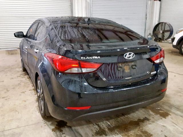 5NPDH4AE9EH488449 - 2014 HYUNDAI ELANTRA SE BLACK photo 3