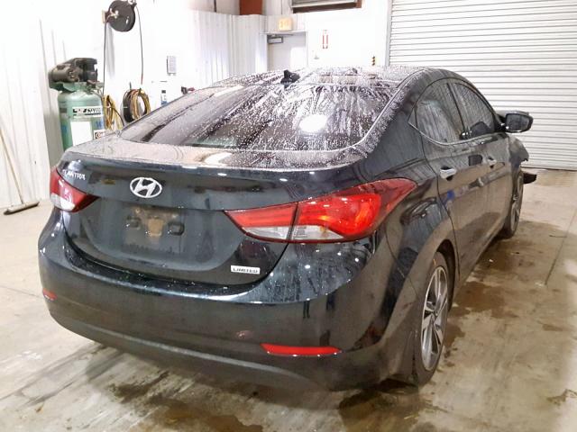 5NPDH4AE9EH488449 - 2014 HYUNDAI ELANTRA SE BLACK photo 4