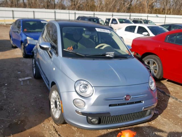 3C3CFFCR0DT607862 - 2013 FIAT 500 LOUNGE BLUE photo 1