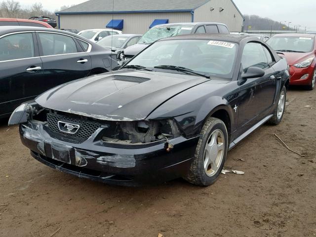 1FAFP40412F167814 - 2002 FORD MUSTANG BLACK photo 2