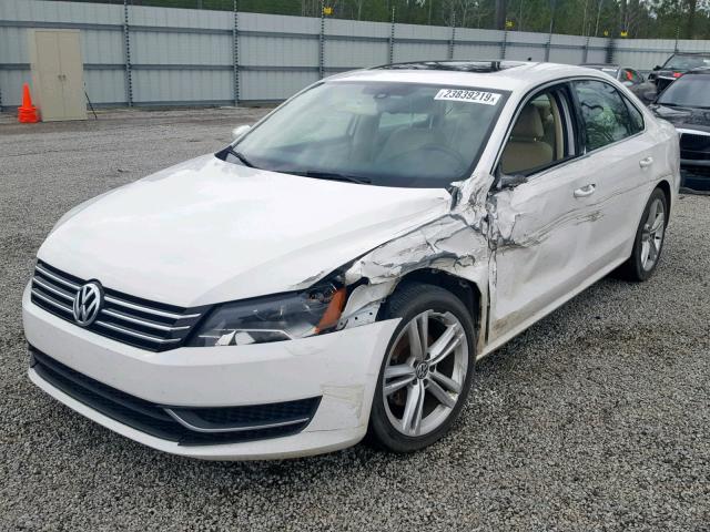 1VWBP7A31DC150674 - 2013 VOLKSWAGEN PASSAT SE WHITE photo 2