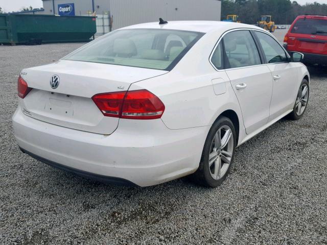 1VWBP7A31DC150674 - 2013 VOLKSWAGEN PASSAT SE WHITE photo 4