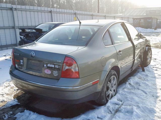 WVWTH63B93P433740 - 2003 VOLKSWAGEN PASSAT GLX GREEN photo 4