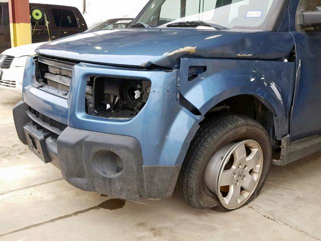 5J6YH18747L014652 - 2007 HONDA ELEMENT EX BLUE photo 9