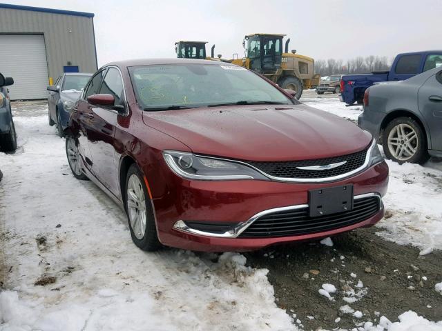 1C3CCCAB7GN152090 - 2016 CHRYSLER 200 LIMITE MAROON photo 1