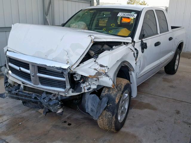 1D7HE48K55S151547 - 2005 DODGE DAKOTA QUA WHITE photo 2