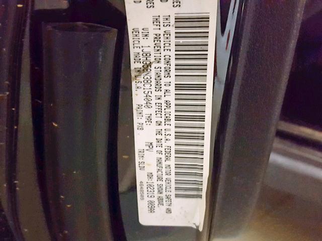 1J8HG58N38C154040 - 2008 JEEP COMMANDER BLACK photo 10