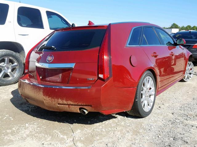 1G6DH8E30E0167397 - 2014 CADILLAC CTS PREMIU RED photo 4