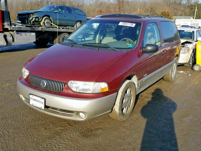 4M2ZV14T72DJ06597 - 2002 MERCURY VILLAGER E BURGUNDY photo 2