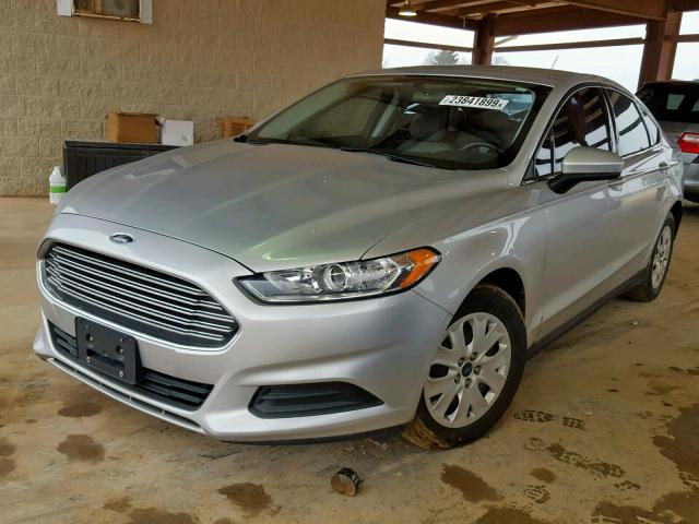 3FA6P0G7XER385766 - 2014 FORD FUSION S SILVER photo 2