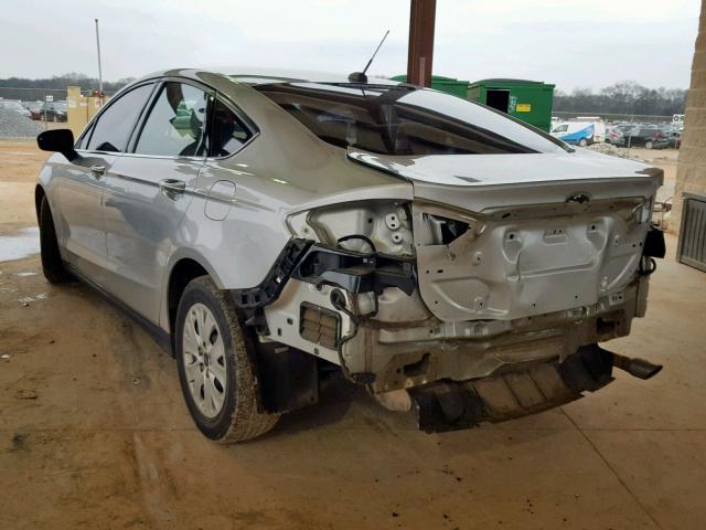 3FA6P0G7XER385766 - 2014 FORD FUSION S SILVER photo 3