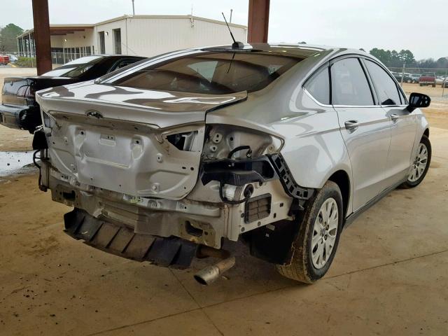 3FA6P0G7XER385766 - 2014 FORD FUSION S SILVER photo 4