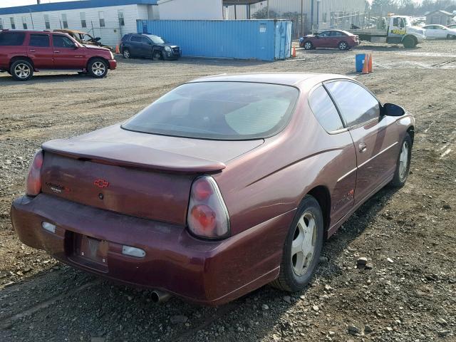 2G1WX12K3Y9328663 - 2000 CHEVROLET MONTE CARL RED photo 4