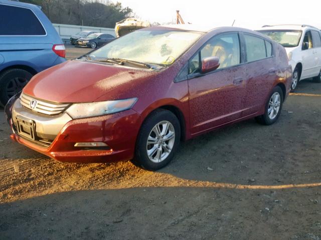 JHMZE2H78AS040496 - 2010 HONDA INSIGHT EX RED photo 2