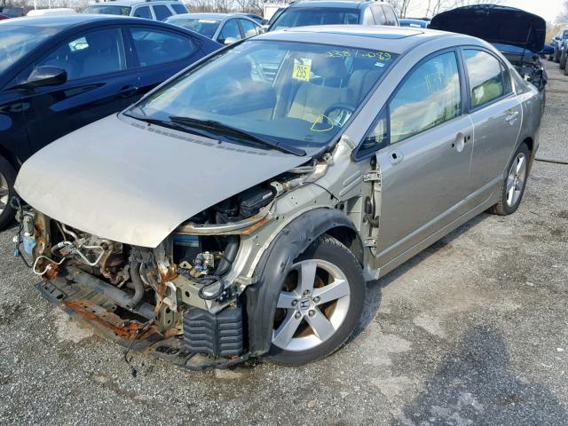 1HGFA16878L062923 - 2008 HONDA CIVIC EX GOLD photo 2