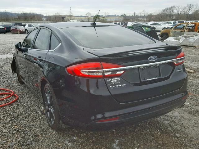 3FA6P0G79JR216557 - 2018 FORD FUSION S BLACK photo 3