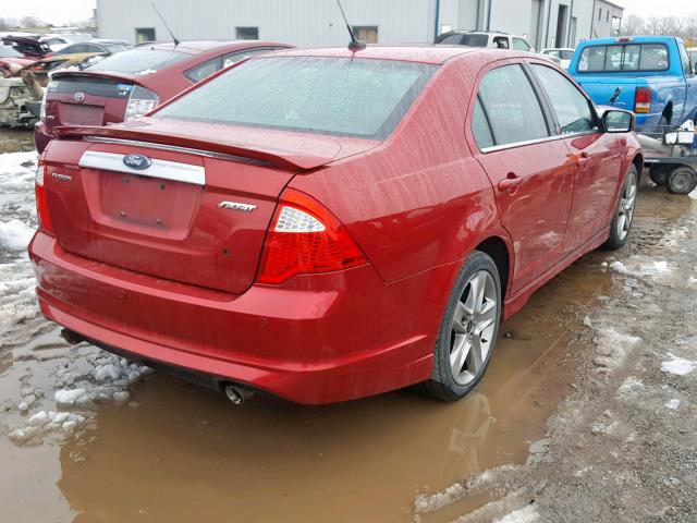 3FAHP0KC0AR279687 - 2010 FORD FUSION SPO MAROON photo 4