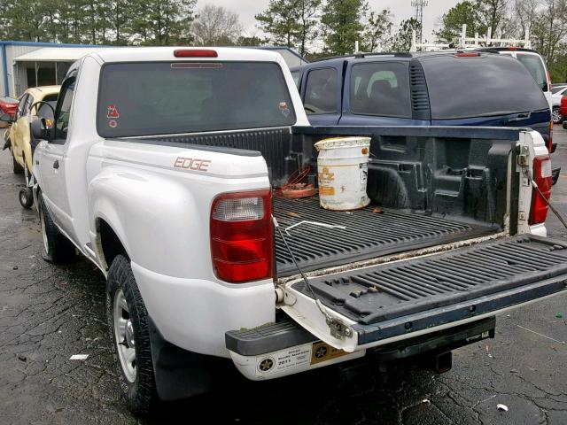 1FTYR10U14PB56207 - 2004 FORD RANGER WHITE photo 3