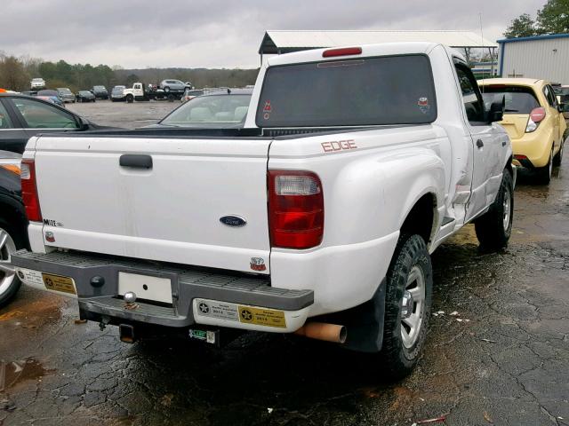 1FTYR10U14PB56207 - 2004 FORD RANGER WHITE photo 4