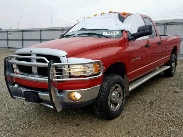 3D7LS38C15G793678 - 2005 DODGE RAM 3500 S RED photo 2