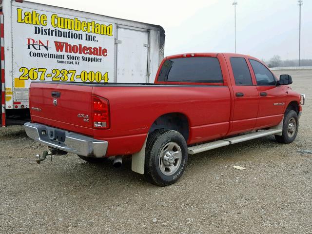 3D7LS38C15G793678 - 2005 DODGE RAM 3500 S RED photo 4