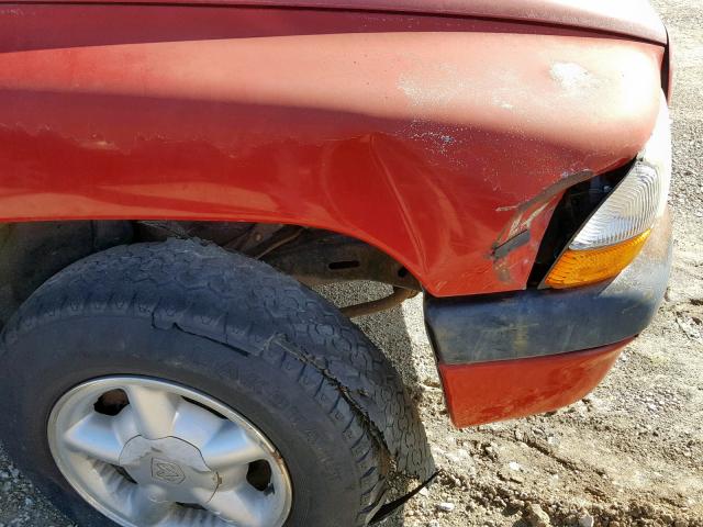 1B7FL26P0VS115615 - 1997 DODGE DAKOTA RED photo 9