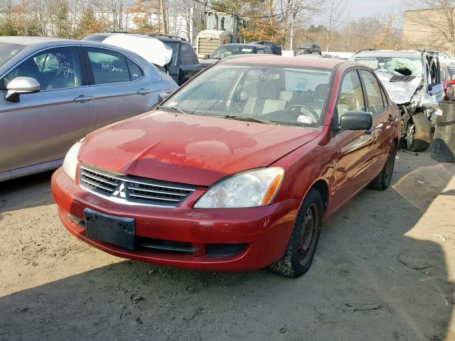 JA3AJ26E96U065784 - 2006 MITSUBISHI LANCER ES RED photo 2