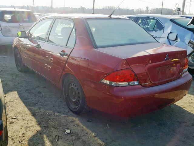 JA3AJ26E96U065784 - 2006 MITSUBISHI LANCER ES RED photo 3