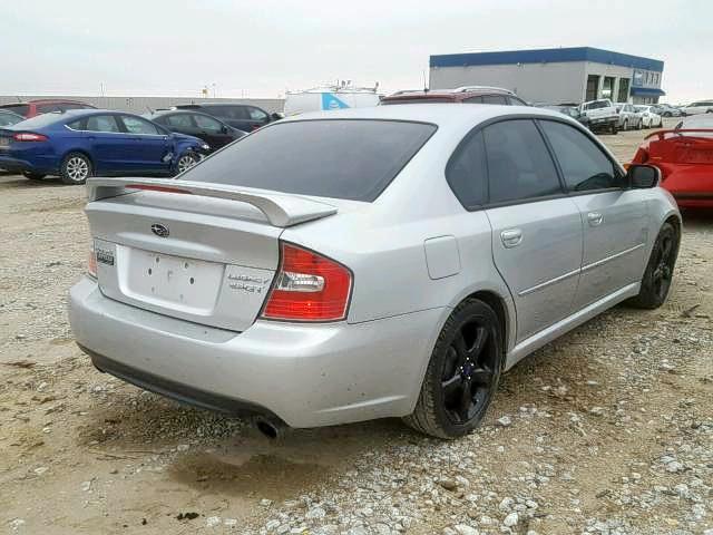 4S3BL676054220722 - 2005 SUBARU LEGACY GT GRAY photo 4