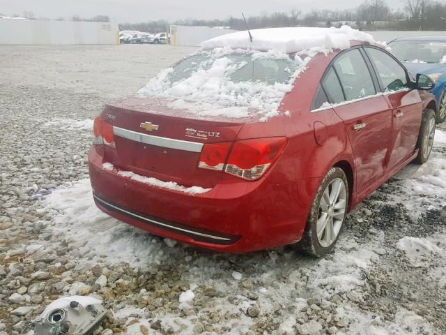 1G1PG5SB9E7134745 - 2014 CHEVROLET CRUZE LTZ MAROON photo 4