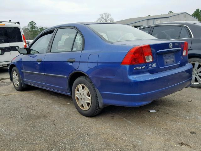 1HGES16364L015504 - 2004 HONDA CIVIC DX V BLUE photo 3